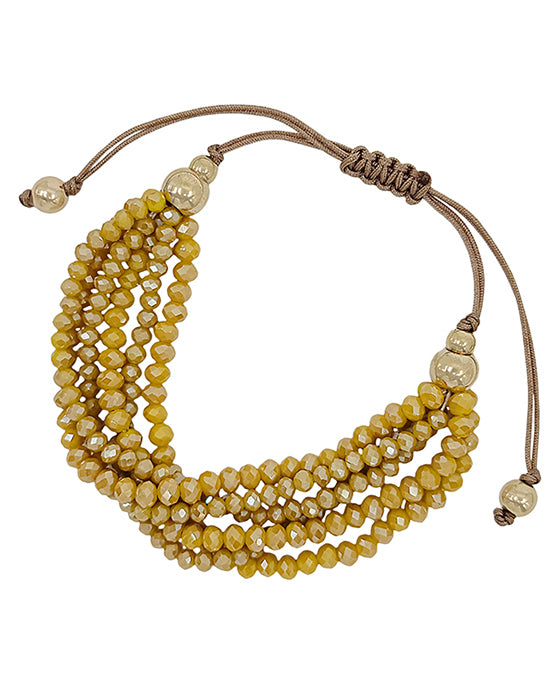 Adjustable Glass Beads Code Bracelet