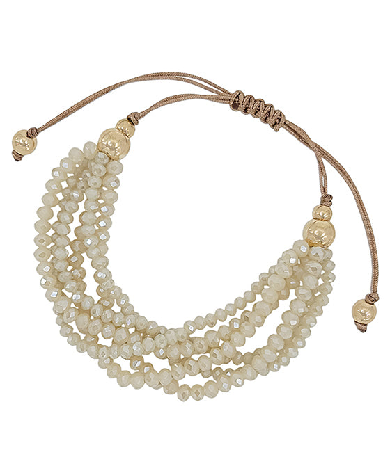 Adjustable Glass Beads Code Bracelet