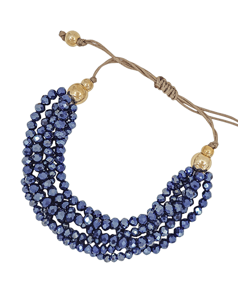 Adjustable Glass Beads Code Bracelet