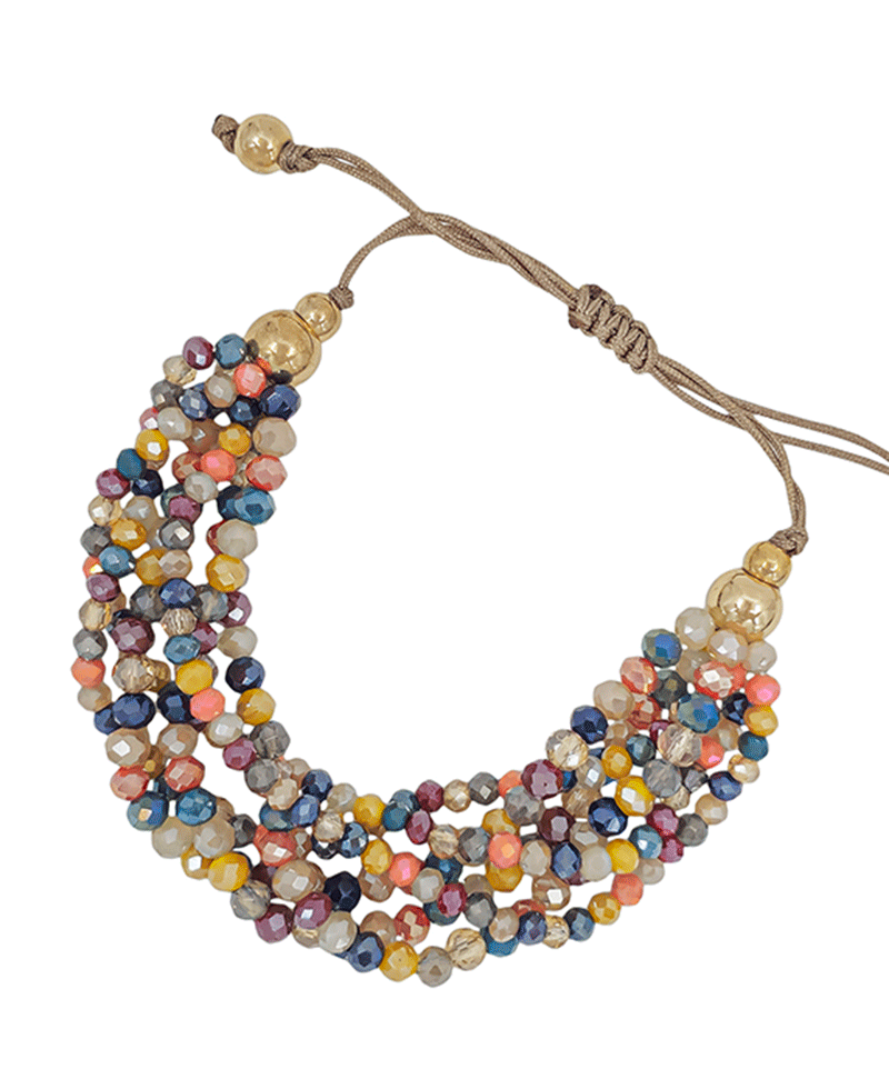 Adjustable Glass Beads Code Bracelet