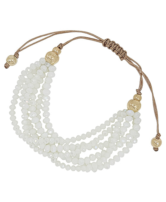 Adjustable Glass Beads Code Bracelet