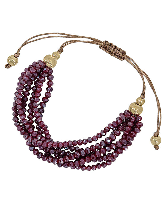 Adjustable Glass Beads Code Bracelet