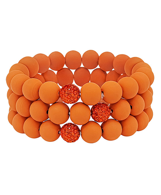Clay Ball w/ Pave Stone Accent Bracelet