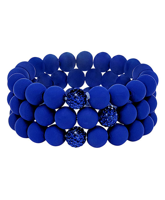 Clay Ball w/ Pave Stone Accent Bracelet