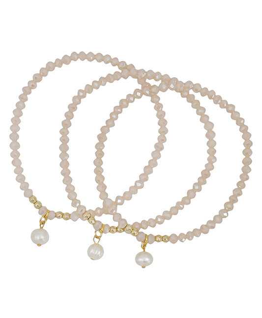4mm Glass Bead w/ FWP Charm Bracelet