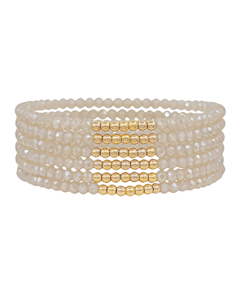 CCB Accent Beads Stretch Bracelet