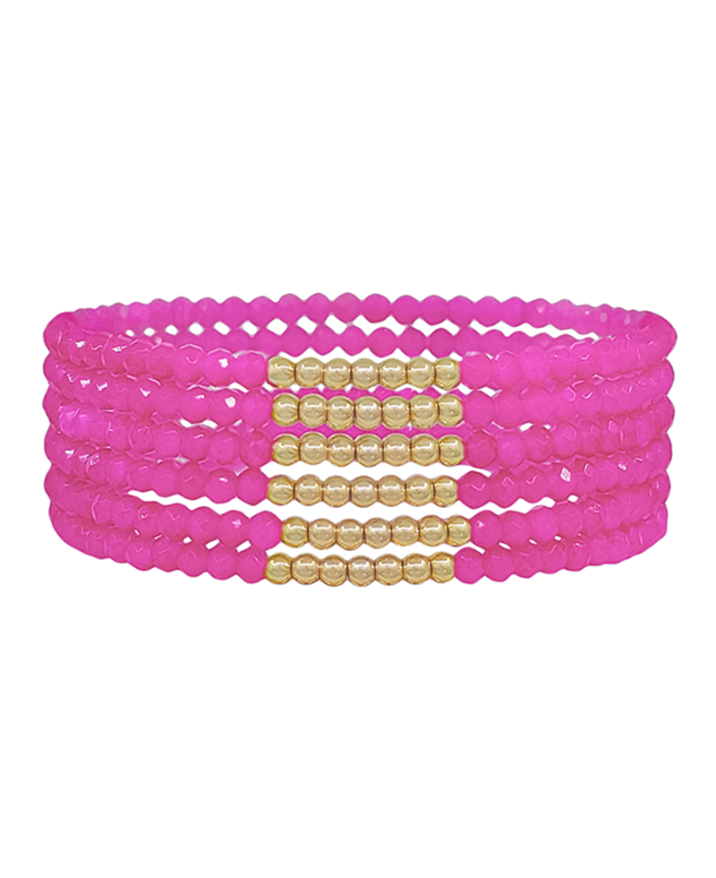 CCB Accent Beads Stretch Bracelet