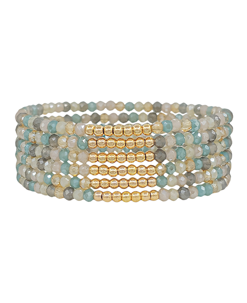 CCB Accent Beads Stretch Bracelet