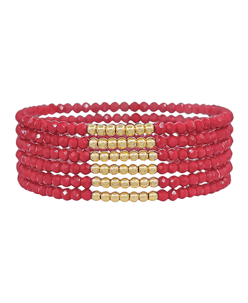CCB Accent Beads Stretch Bracelet