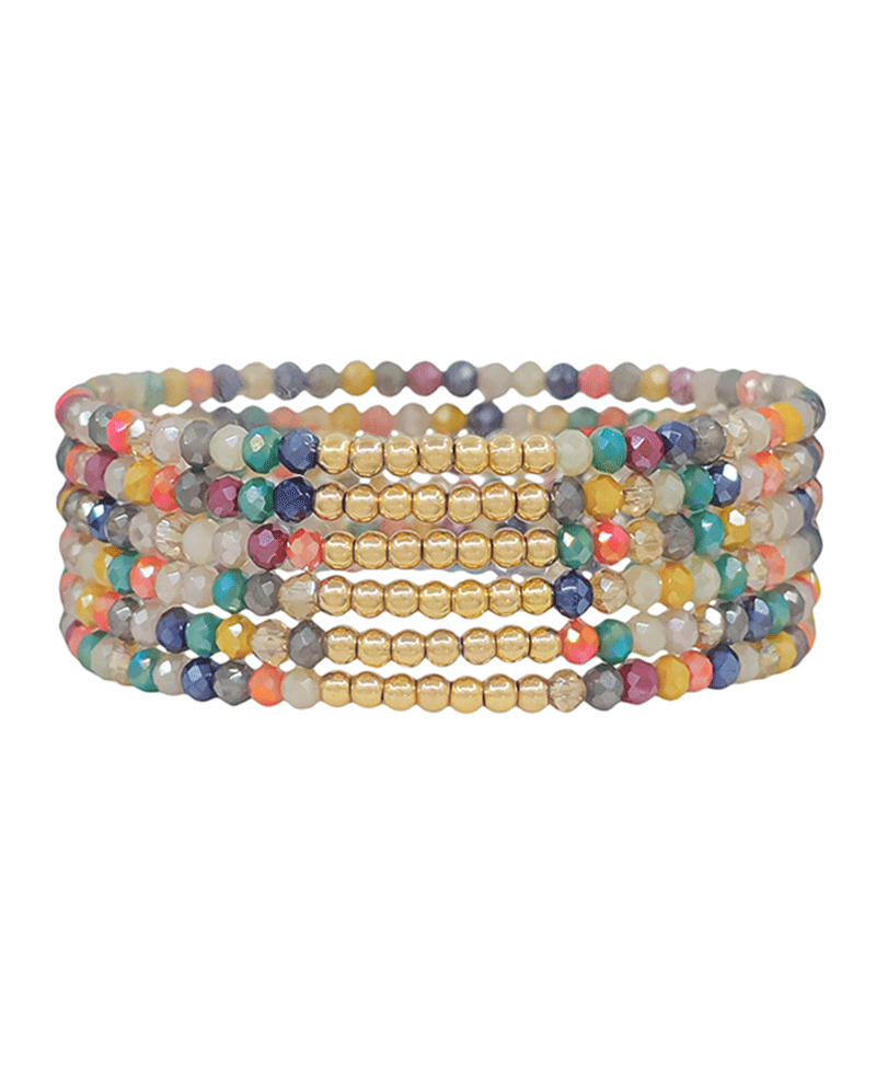 CCB Accent Beads Stretch Bracelet