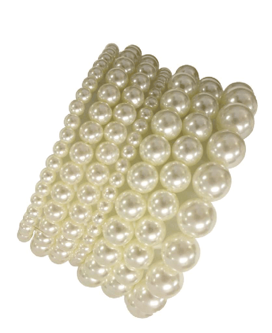 Multi Glass Pearl Stackable Bracelet