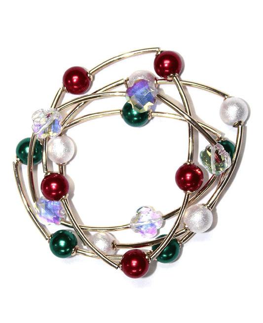 Multi Ball & Metal Links Bracelet