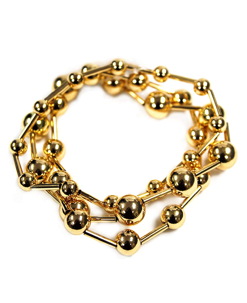 Multi CCB Ball & Metal Links Bracelet