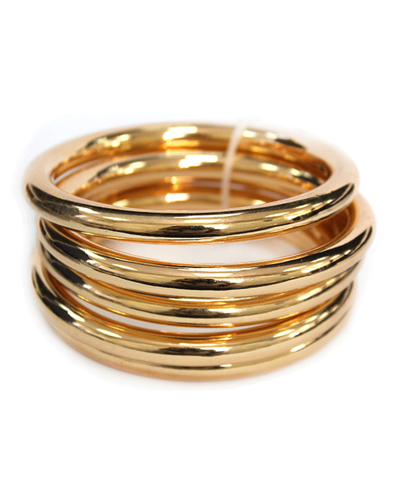 Metal Stackable 5 Set Bangle Bracelet