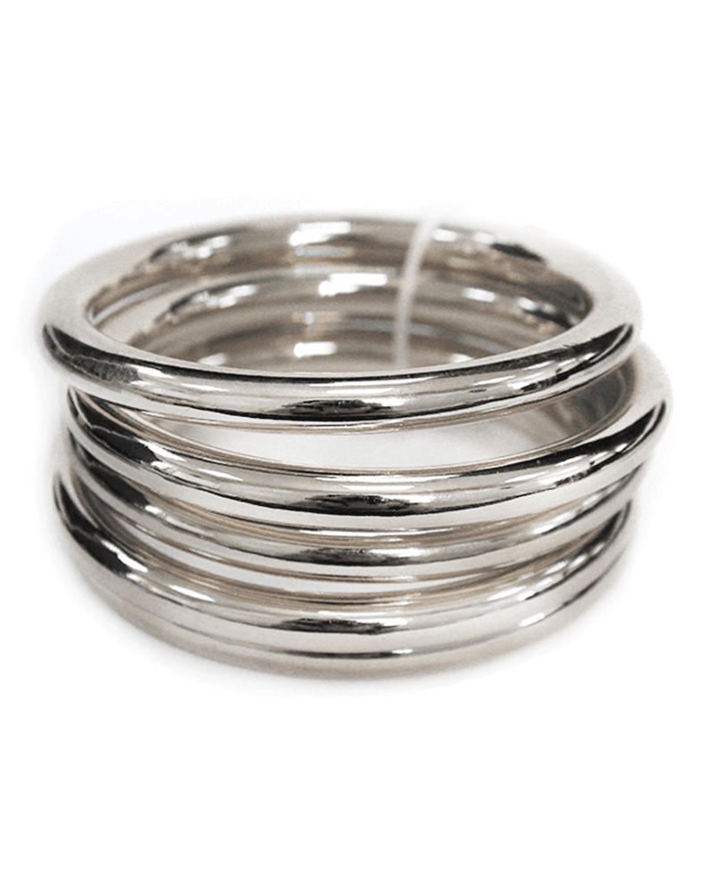 Metal Stackable 5 Set Bangle Bracelet