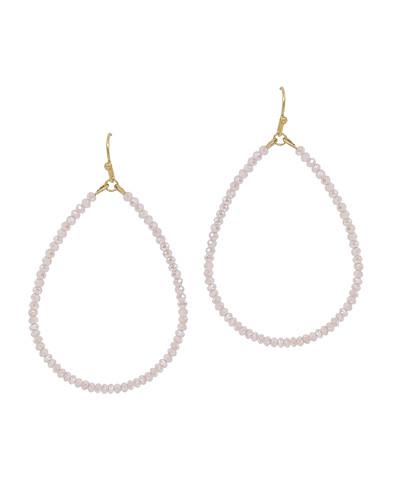 1mm Glass Beads Teardrop Earring