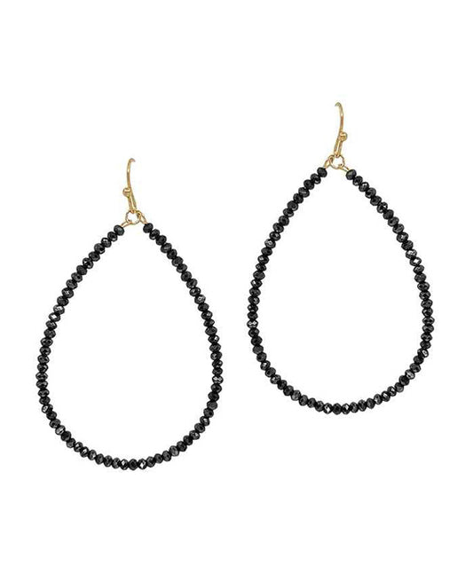1mm Glass Beads Teardrop Earring