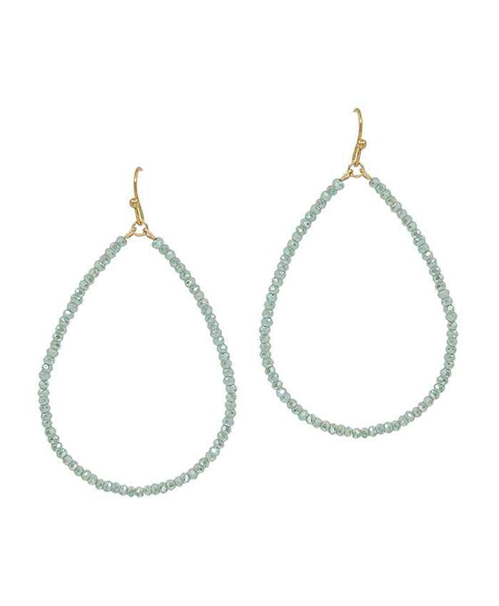 1mm Glass Beads Teardrop Earring