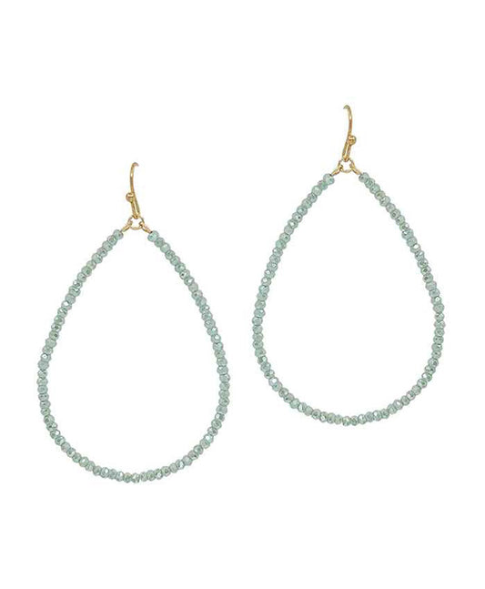 1mm Glass Beads Teardrop Earring