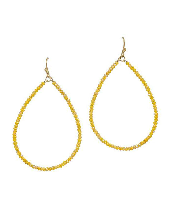 1mm Glass Beads Teardrop Earring