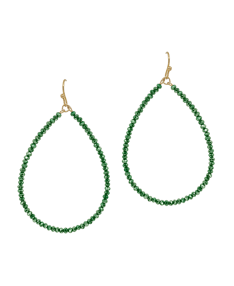 1mm Glass Beads Teardrop Earring