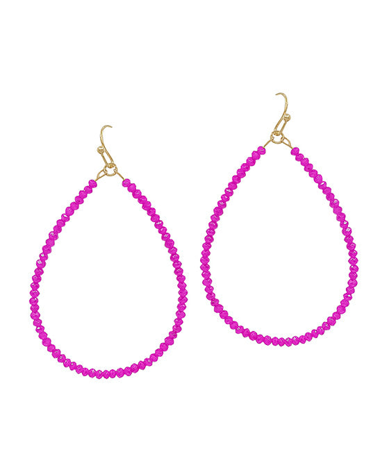 1mm Glass Beads Teardrop Earring
