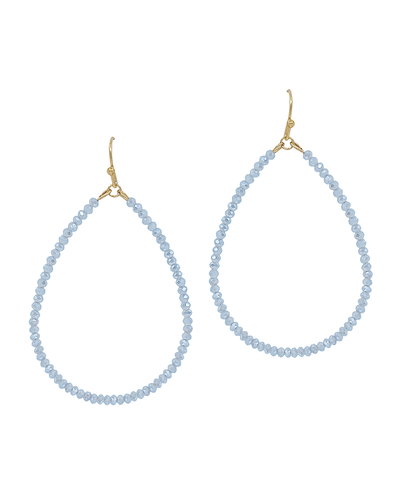 1mm Glass Beads Teardrop Earring