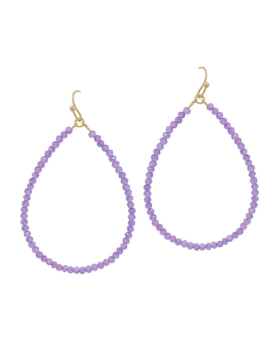 1mm Glass Beads Teardrop Earring