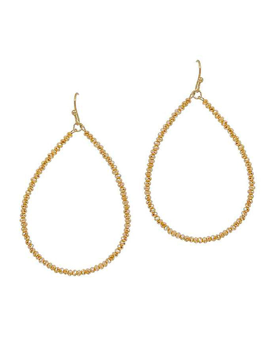 1mm Glass Beads Teardrop Earring
