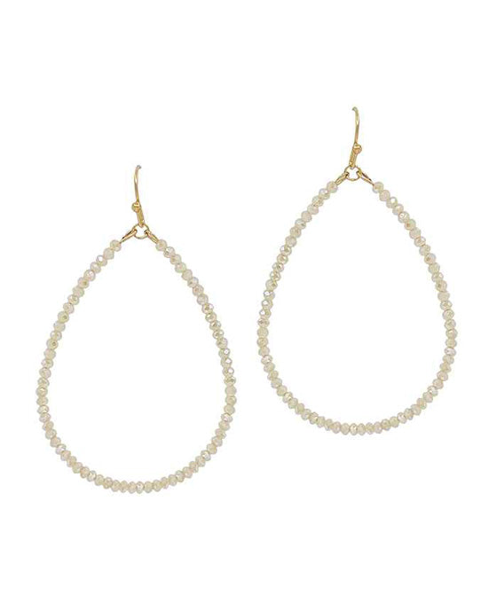 1mm Glass Beads Teardrop Earring