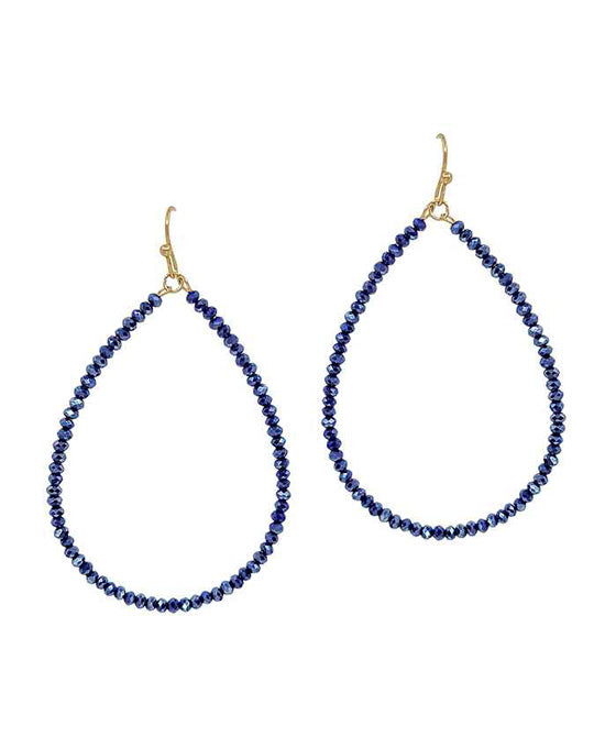 1mm Glass Beads Teardrop Earring