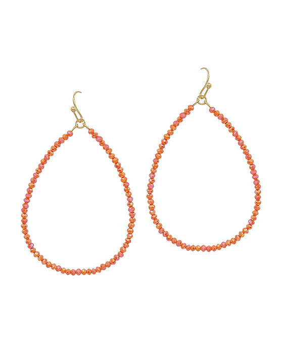 1mm Glass Beads Teardrop Earring