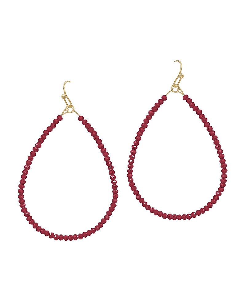1mm Glass Beads Teardrop Earring