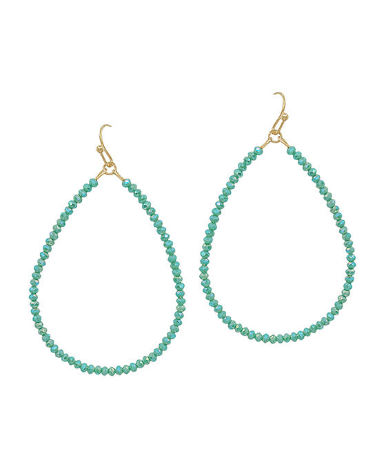 1mm Glass Beads Teardrop Earring