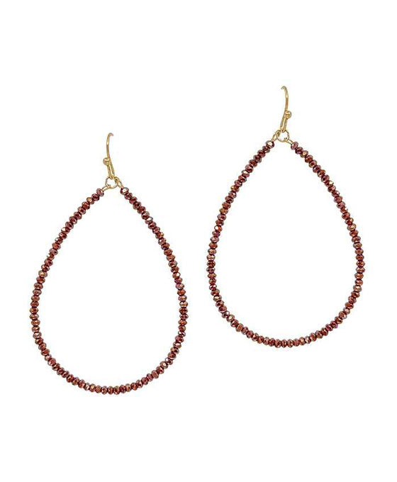 1mm Glass Beads Teardrop Earring