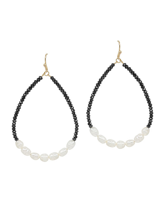 1mm Beads w/ Rice Teardrop Earring