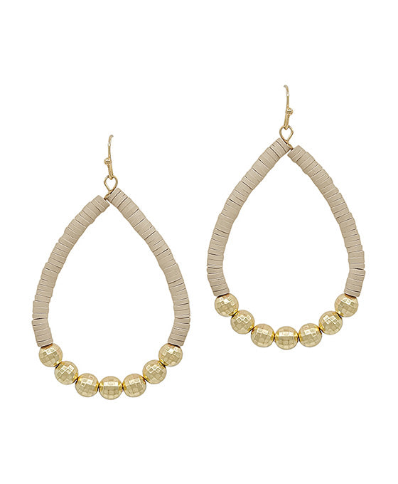 Disco Ball Ccb w/ Rubber Teardrop Earring