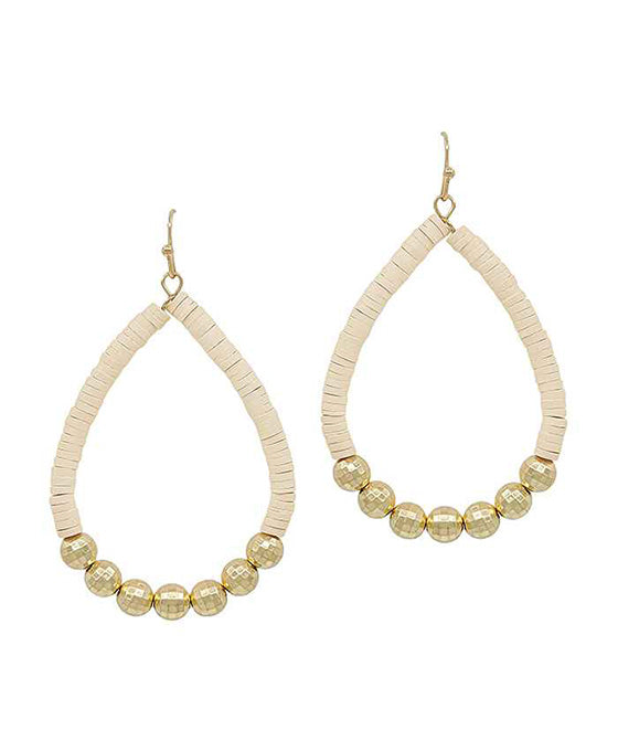 Disco Ball Ccb w/ Rubber Teardrop Earring