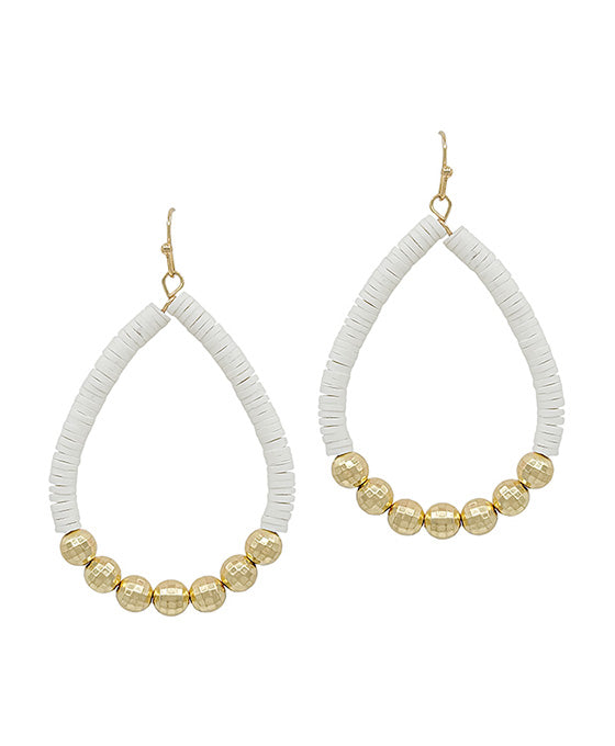Disco Ball Ccb w/ Rubber Teardrop Earring