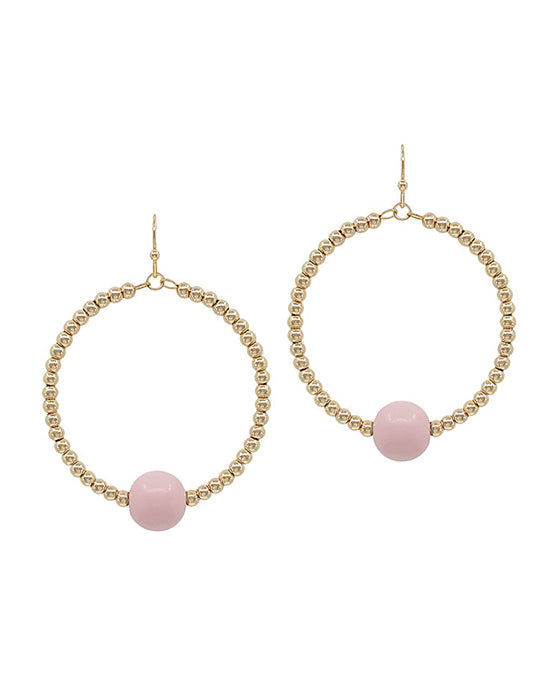 Clay Ball w/ CCB Round Earring