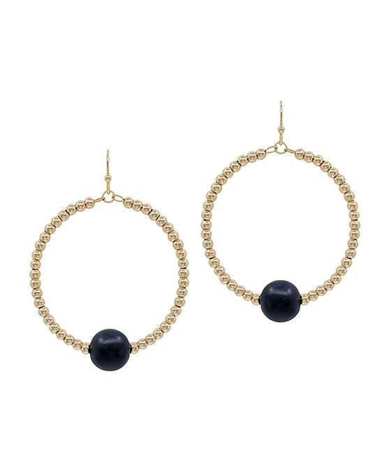 Clay Ball w/ CCB Round Earring
