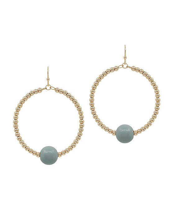 Clay Ball w/ CCB Round Earring