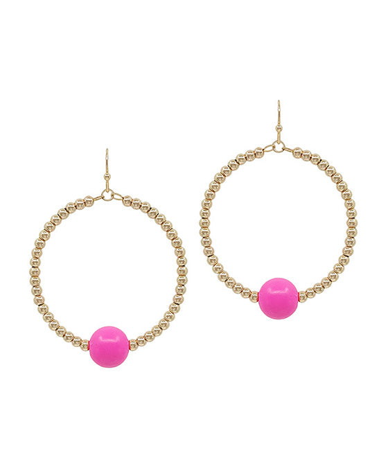 Clay Ball w/ CCB Round Earring