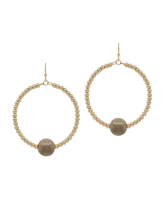 Clay Ball w/ CCB Round Earring