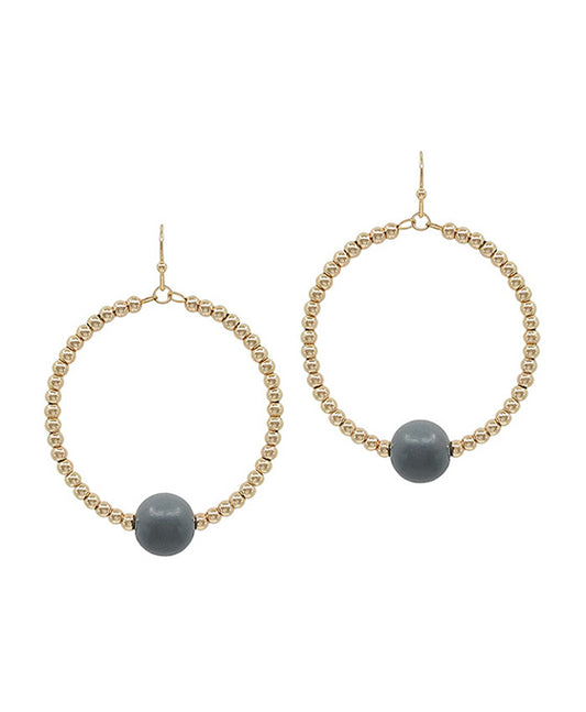Clay Ball w/ CCB Round Earring