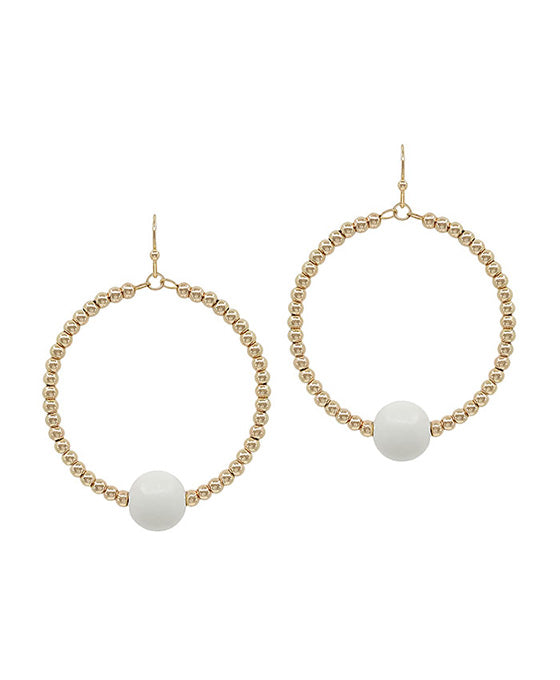 Clay Ball w/ CCB Round Earring