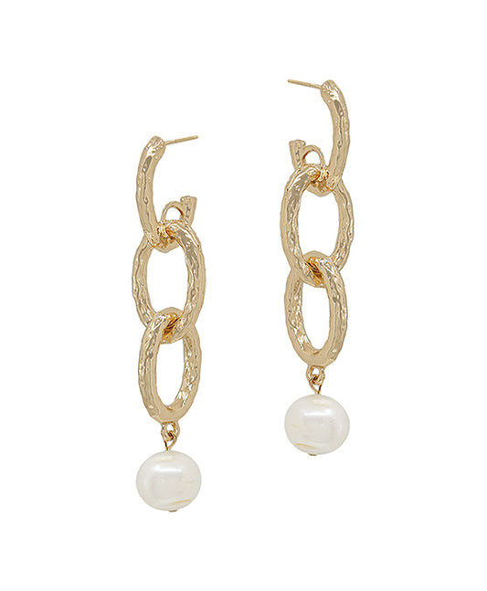 Linked Casting w/ Freshwater Pearl Earring