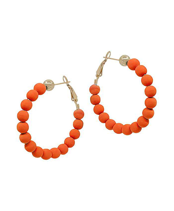 6mm Clay Ball Hoop Earring