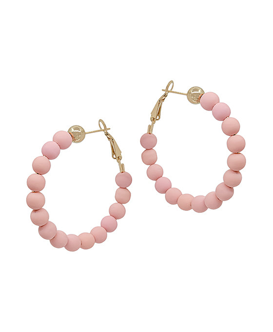 6mm Clay Ball Hoop Earring