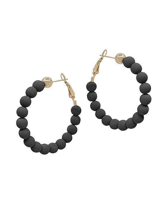 6mm Clay Ball Hoop Earring
